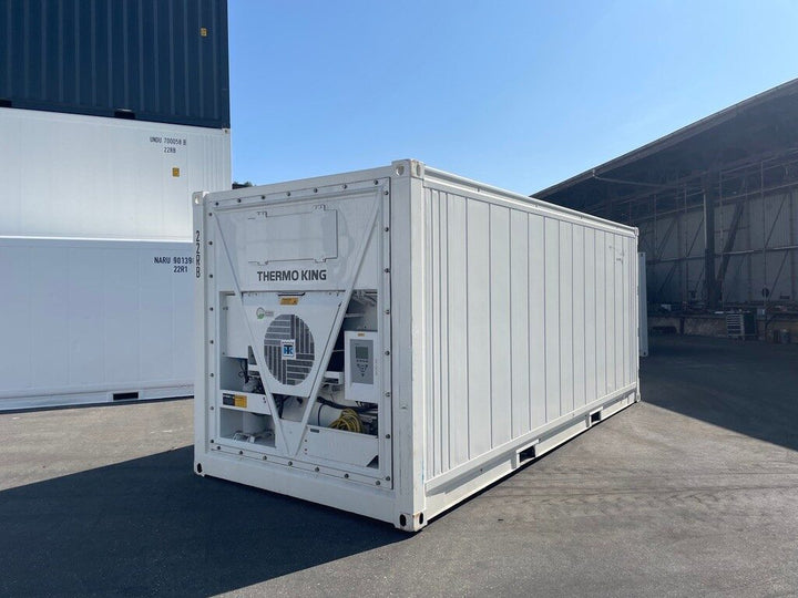 Container refrigerato da 20 piedi con porta laterale aperta