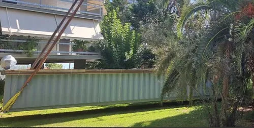 Piscina container 12,2 x 2,5 m, pronta all'uso con pompa di calore