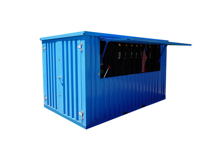 Contenitore bar smontabile XL 3x2 m blu RAL 5015