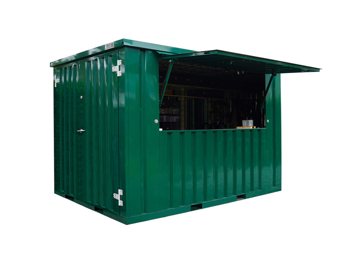 Contenitore bar smontabile 4×2 m XL verde RAL 6016