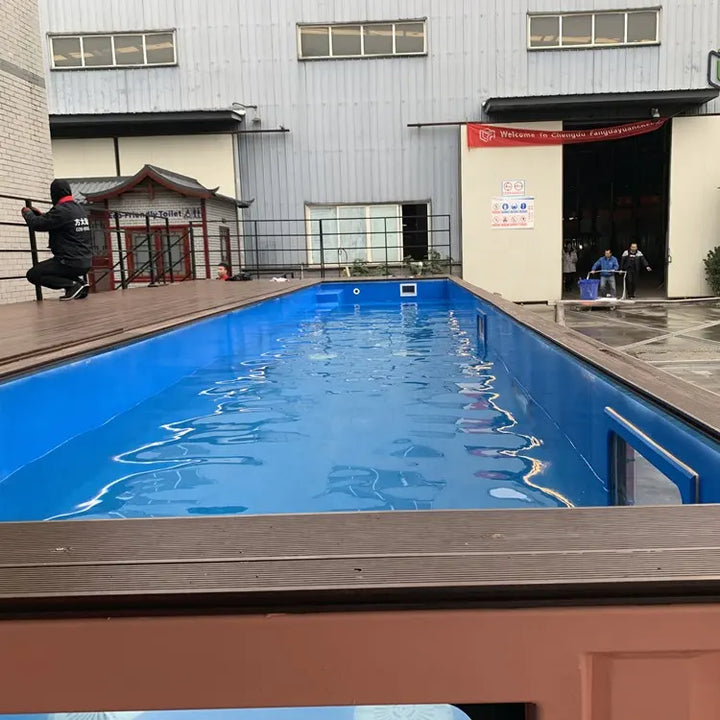 Contenitore per piscina SP02 da 11,8 m con rivestimento in fibra di vetro