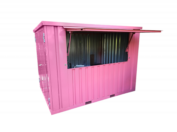 Contenitore bar pieghevole 3 x 2 METRI XL Rosa RAL 3014