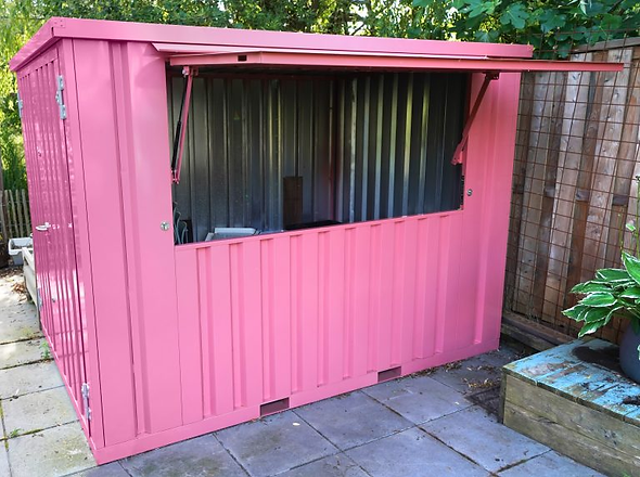 Contenitore bar pieghevole 3 x 2 METRI XL Rosa RAL 3014
