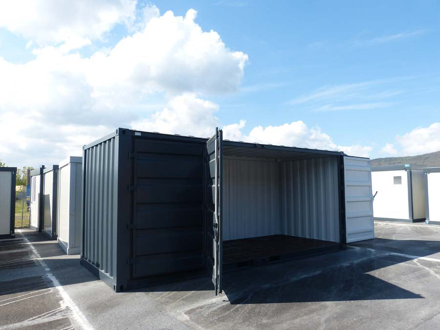 Container da 20 piedi Open Side – Nero