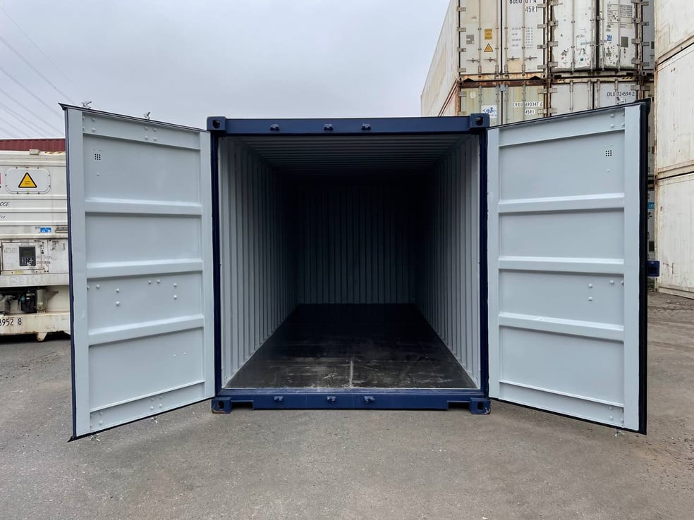 Container di stoccaggio da 20 piedi nuovo + porte facili da aprire